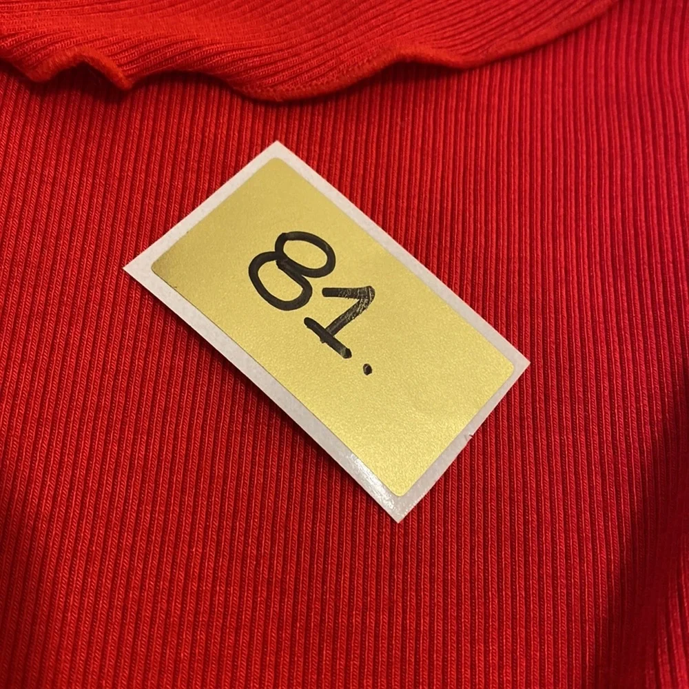 Wilfred Aritzia Red Ruffled Kids Bodysuit. Size XXS